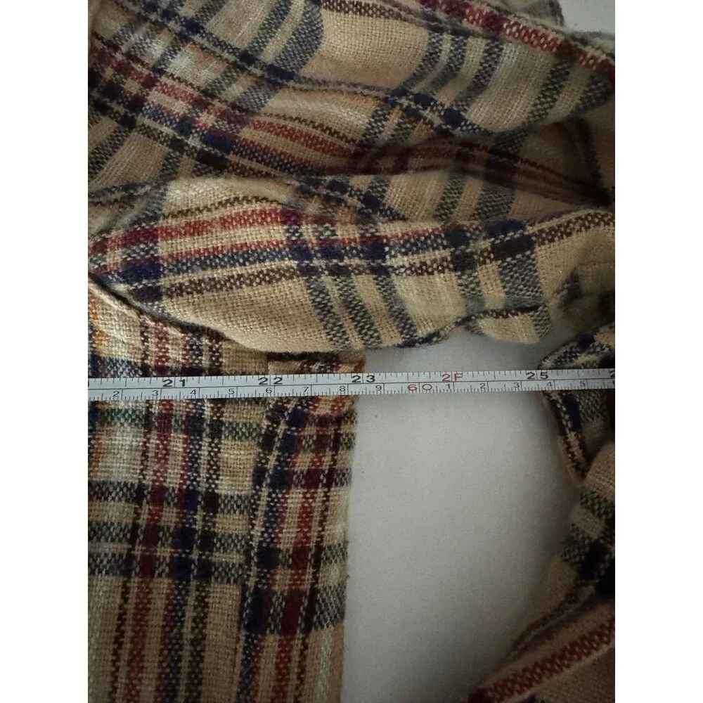 Vintage 70s Made In USA Levi’s Multicolor Plaid Flannel Button Front Shirt